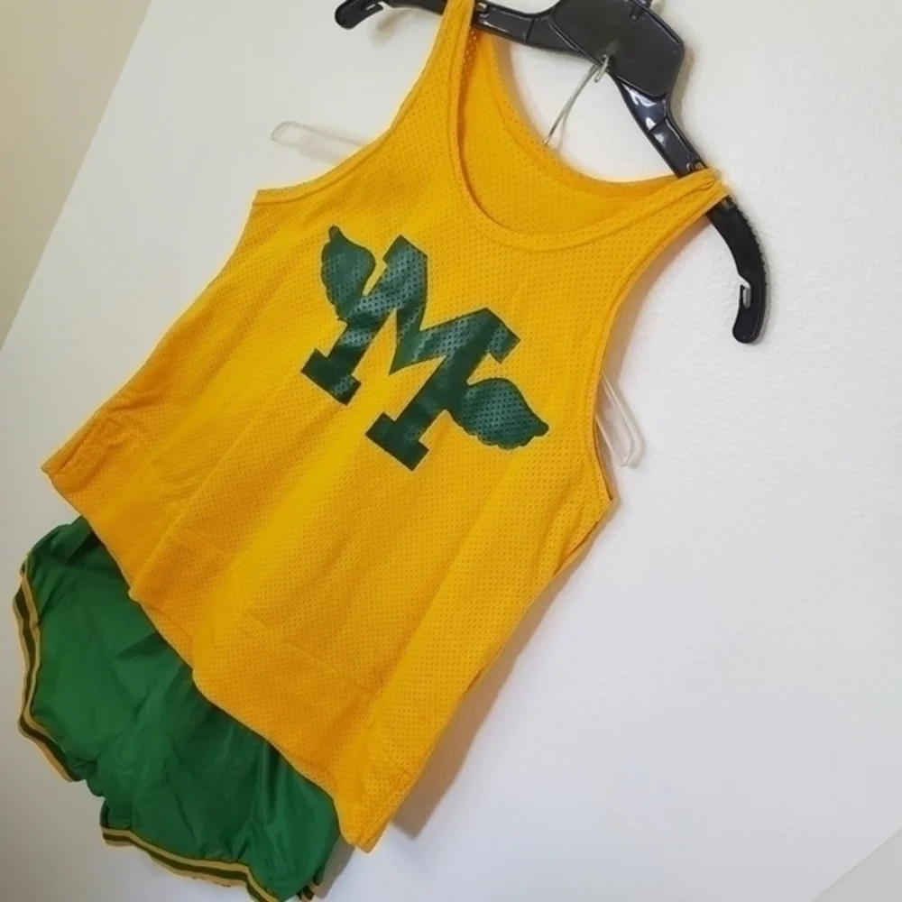 Vintage 50s Track Uniform or High School Basketball‎ Jersey Shorts Set Halloween